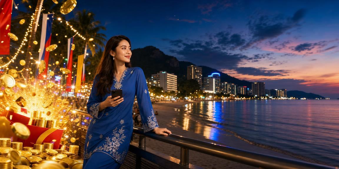 Pengguna wanita berbaju kurung di Pulau Pinang menikmati pertaruhan dalam talian 9600x